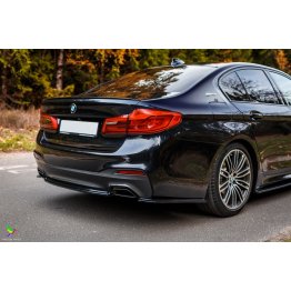 Накладки сплиттеры боковые на задний бампер на BMW 5 G30 / G31 M-Pack